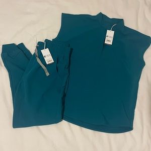 Figs Rafaela Scrub Top & Zamora High Wasted Pant